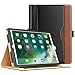 MoKo Case for iPad 2017 9.7 Inch - Slim Folding Stand Folio Cover Case for Apple New iPad 9.7 Inch (2017 Release, 5th Gen) with Document Card Slots, Multiple Viewing angles, BLACK & BROWN