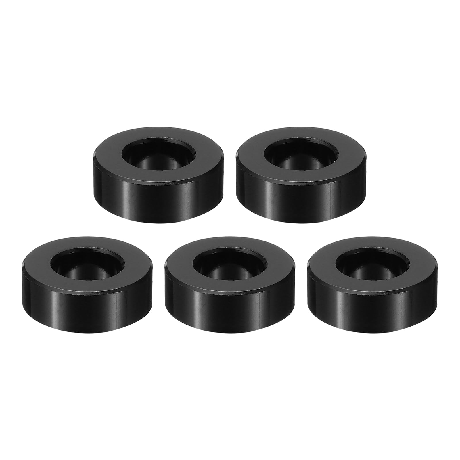 PATIKIL M10 Aluminum Spacers, 5 Pcs Metal Spacer Aluminum M10 x 3/4" OD x 3/16" L Aluminum Spacer Screw Standoff Round for 3/8" or M10 Screw Bolts