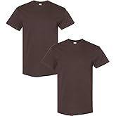 Gildan Men's Heavy Cotton T-Shirt, Style G5000, 2-Pack MED-Darkchocolate