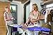 Brabantia Size C Ironing Board (49 x 18 in) 7 Height Options, Adjustable Steam Iron Rest Holder (Moving Circles) Non-Slip Feet, Anti-Collapse Child Locks