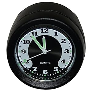 Hells-Design Horloge voor stuur, waterdicht, zwart, voor 22 mm en 25 mm