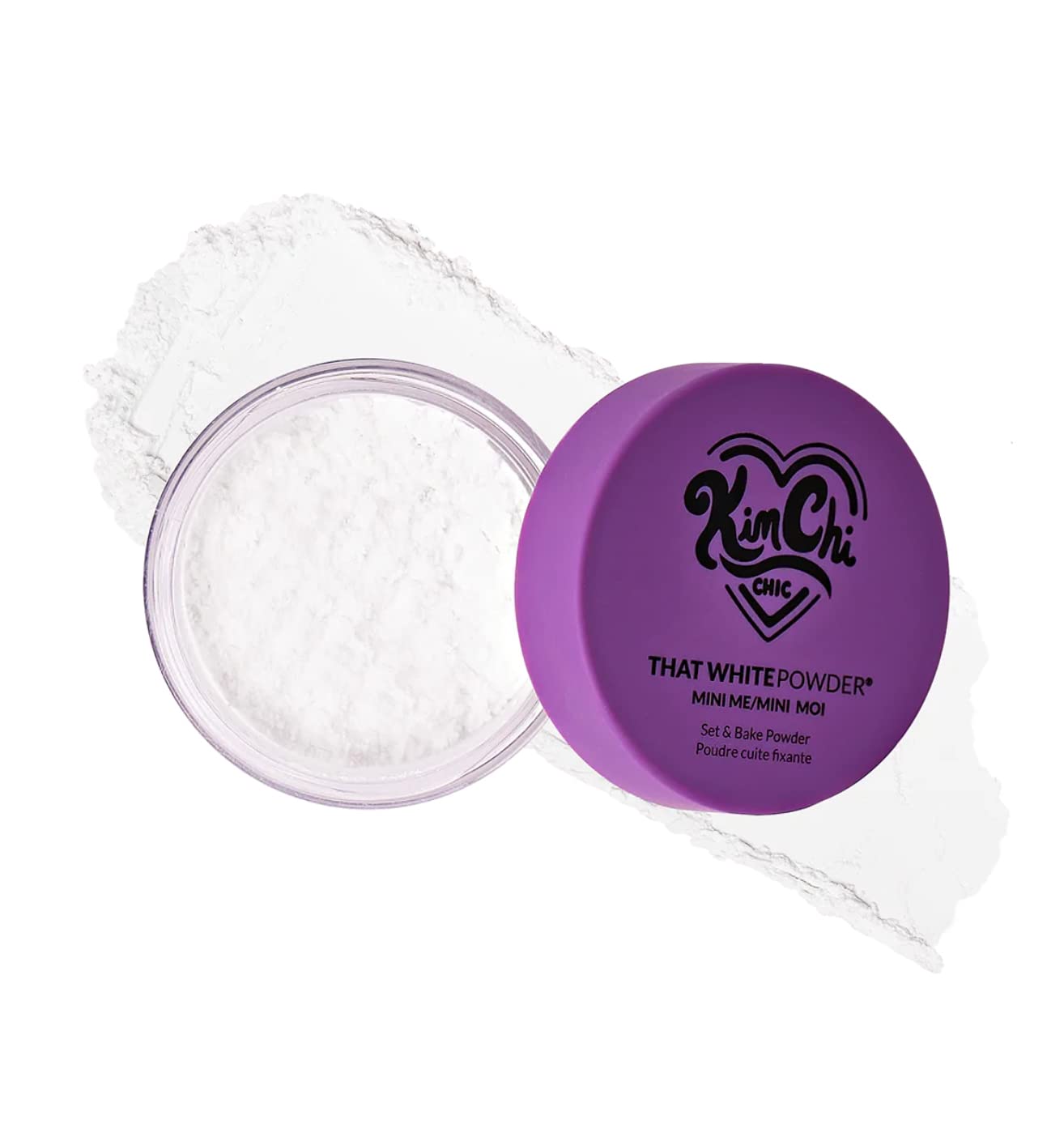 Kimchi Chic Beauty That WhitePowder Set and Bake Mattifying Setting Powder for Makeup, Extra Fluffy Loose Face Powder Poof, Soft Natural Face Makeup Helps Minimize the Appearance of Fine Lines, White