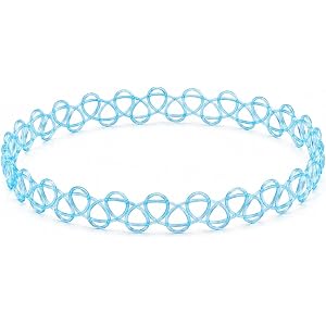 XUENMB 1PC Tattoo Choker Necklace Rainbow Choker 90s Black Tattoo Necklace Colorful y2k choker Tattoo Gothic Stretchy Choker