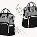 Landuo Diaper Bag Multi-Function Waterproof Travel Backpack Nappy Bags for Baby Care, Large Capacity, Stylish and Durable (Grey-Black)