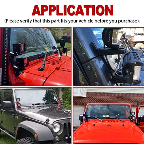 Dual APillar Light Brackets ALAVENTE Dual Lower Windshield LED Work