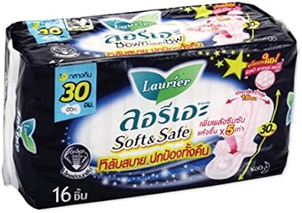Amazon Com Sanitary Napkins Laurier Soft Safe Slim Have Wings L 30 Cm 16 Count Health Personal Care