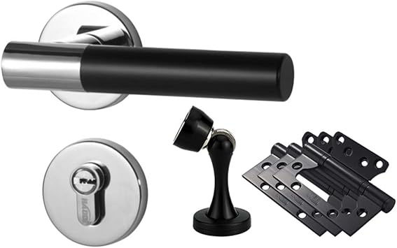 HQCC Cerradura de puerta minimalista moderna, juego de cerradura de