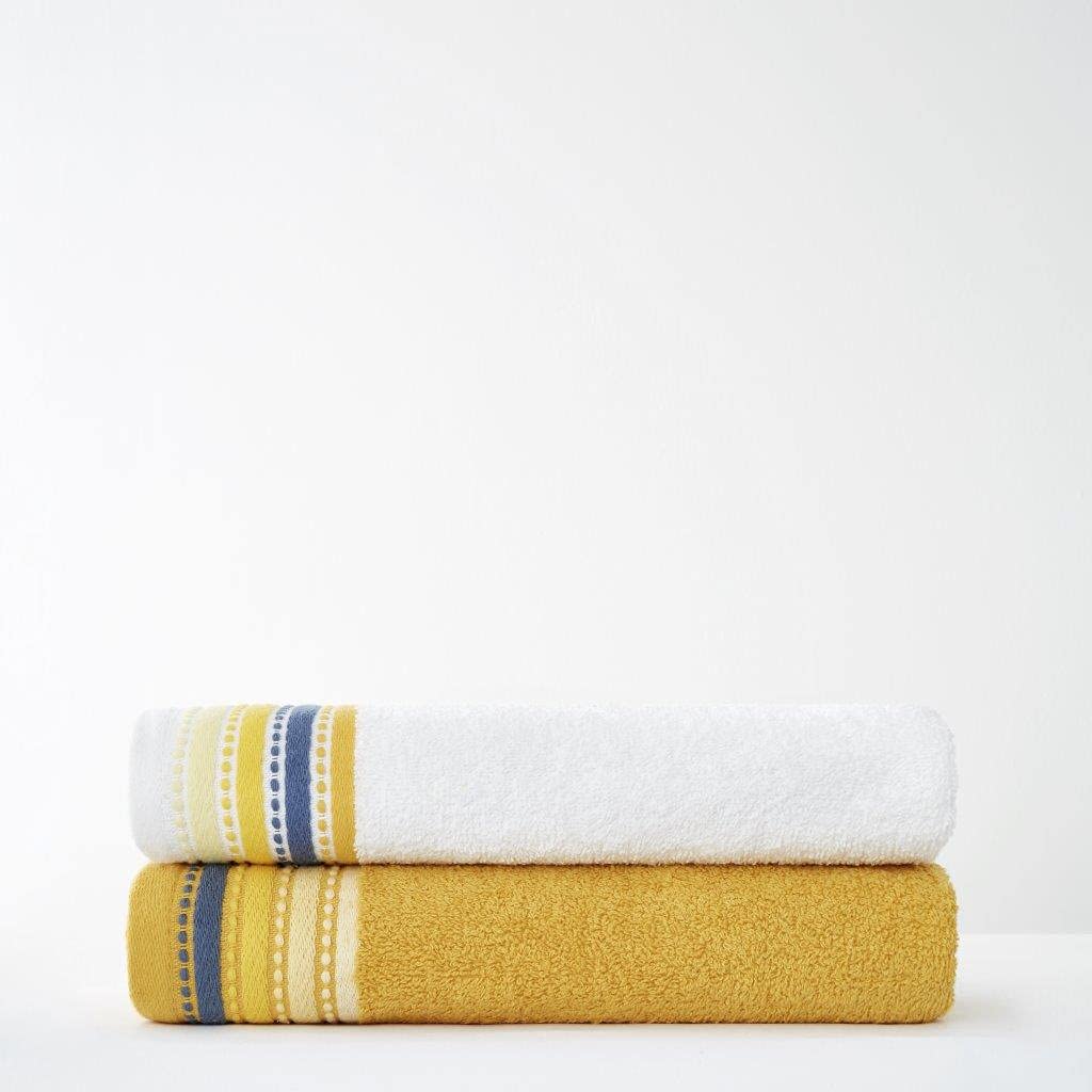 GC GAVENO CAVAILIA Luxury Quality Soft & Cosy Bathroom Water Absorbent, 100% Pure Cotton 550 GSM Malton Bath Towel Set, Egyptian, Ochre, 70x120 cm
