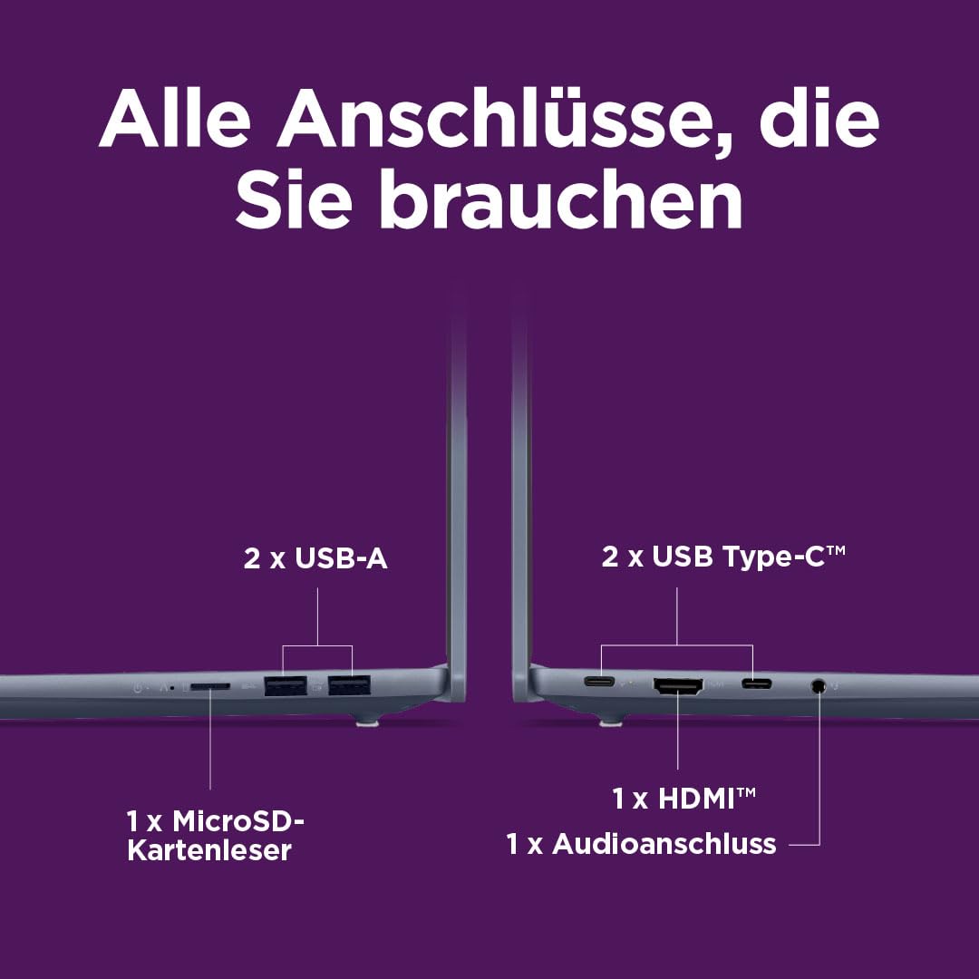 Lenovo IdeaPad Slim 5X Laptop | 14" WUXGA OLED Display | Copilot+ PC | Snapdragon X X1-26-100 | 16GB | 512GB SSD | Qualcomm Adreno GPU | Win11 | QWERTZ Beleuchtet | Abyss Blue | 3 Monate Premium Care 6