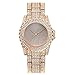 Huntmic Quartz Watch with Gold Plated Stainless Steel Strap, Rose Model: 1)