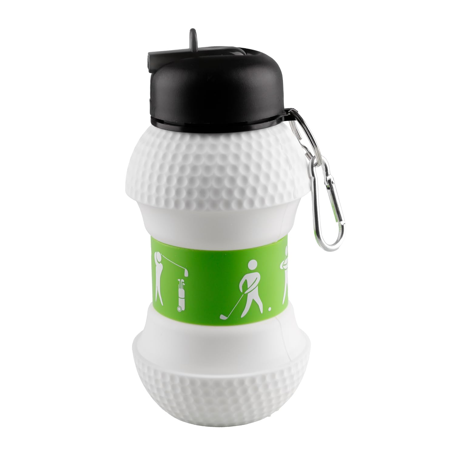 Thyonta 550ml Silicone Collapsible Ball-Shaped Water Bottle Leak-Proof and Impact-Resistant Design Portable and Durable Sports Cup for Outdoor Activities (Golf)