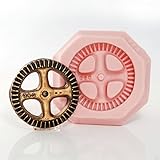 Silicone Mold Large Steampunk Gear Easy To Use Flexible Silicone Food Safe Fondant, Chocolate, Candy, Resin, Polymer Clay Mold