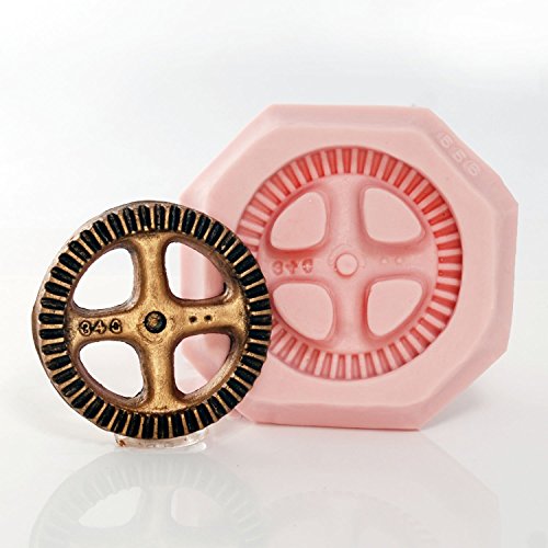 Silicone Mold Large Steampunk Gear Easy To Use Flexible Silicone Food Safe Fondant, Chocolate, Candy, Resin, Polymer Clay Mold