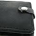 Cmxsevenday A7912 Folding PU Leather ID Card Holder with 2 ID Window and 3 Card Slots, Vertical Style - Black