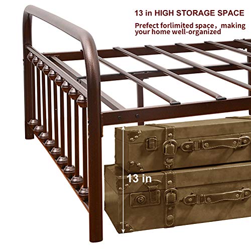 WAYTRIM Metal Bed Frame Tiwn Size, Metal Platform Bed Frame Vintage
