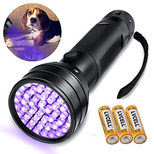 51 LED UV Flashlight Black Light, Topsma Ultraviolet Blacklight Pet Urine Detector for Dog/Cat Urine, Dry Stains,Bed Bug, Matching with Pet Odor ...