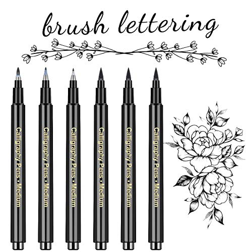 Calligraphy Pens Brush Marker Set, Hand Lettering Pens, Soft and Hard