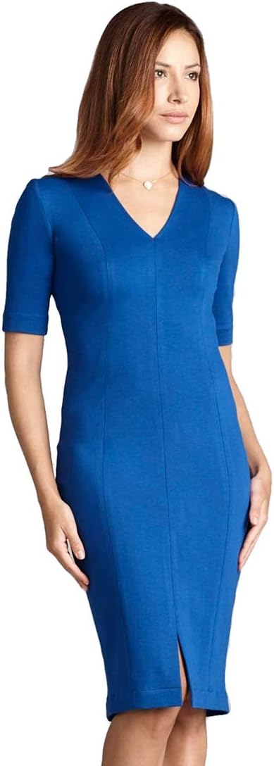 Nora Gardner Women’s Knee Length V Neck Diana Dress, Half Sleeve Style NGSS1809