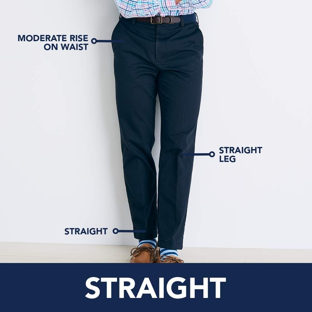 IZOD Men's Saltwater Stretch Flat Front Straight Fit Chino Pant at  Men’s Clothing store