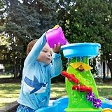 Step2 Rain Showers Splash Water Table Blue Green 13 pc Accessories view 12