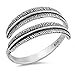 Leaf Oxidized Open Designer Ring New .925 Sterling Silver Band Size 10