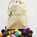 YCT Hand-felted Wool Balls - 100 Pure Wool Beads 20mm Mixed Colors