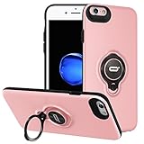 iPhone 6s Plus/6 Plus Case with Ring Holder Kickstand, 360 Degrees Rotating Ring Holder Grip Case Ultra Slim Thin Hard Cover for iPhone 6s Plus/6 Plus (5.5inch) (Pink)