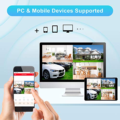 XVIM 12" Monitor Wireless Signal Security Camera System with 1TB Hard