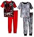 Star Wars Big Boys Darth Vader Red Lines and Dark Sides 4-Piece Pajama Set Red/Gray 4