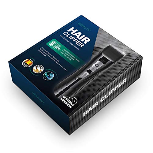NICEAUTY Hair Clippers for Men, Electric Cordless Clippers for Hair Cutting, Professional Barber Clippers - Hair Beard Trimmers with 2 Guide Combs, Rechargeable Waterproof Hair Cut Kit for Men & Boys