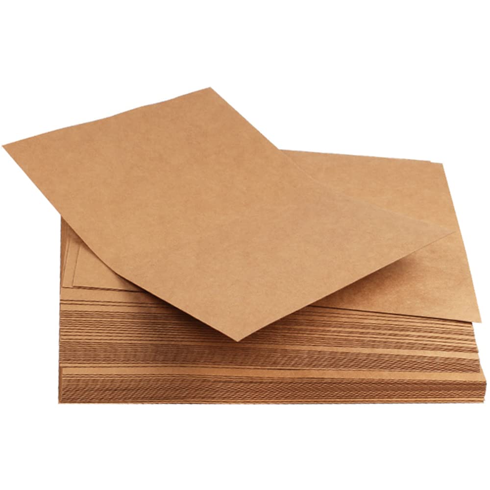 Dtaeye Kraft Paper Blank Pack of 50 Kraft Paper Cards Kraft Paper Brown Note Card Postcards Note Card Memory Word Cards Postcards Natural Blank Paper Cards for DIY Graffiti