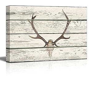Deer Skull with Antlers II Western Artwork Rustic