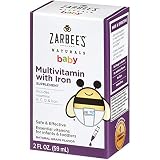 Zarbee's Naturals Baby Multivitamin with Iron, Vitamins A, C, D, Natural Grape Flavor, 2 Fl. Ounces