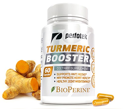 Turmeric Curcumin with Bioperine Anti-Inflammatory by Perfotek, Antioxidant & Anti-Aging Supplement with 10 mg of Black Pepper