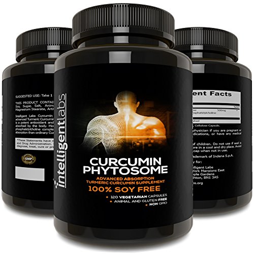 250MG Curcumin Phytosome as Meriva, 2900% More Better Absorbed Than Ordinary Turmeric Curcumin 100% Soy Free, 120 Capsules Per Bottle, Tumeric Curcumin Phytosome Complex