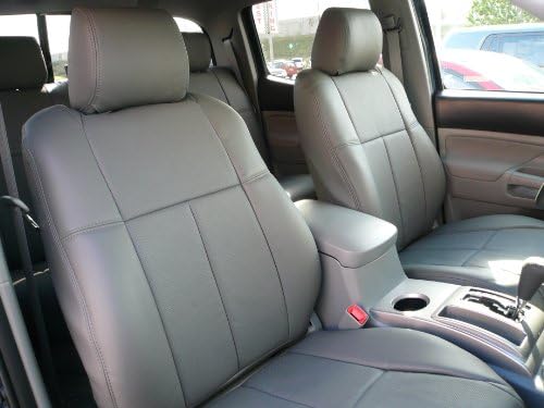 Clazzio 235022gry Grey Leather Front and Rear Row Seat Cover for Toyota Corolla CE/LE/S