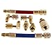 Airkoul 8Pcs Car A/C Air Conditioning Refrigeration R134A R12 Connector Adapter Hose Set Kits
