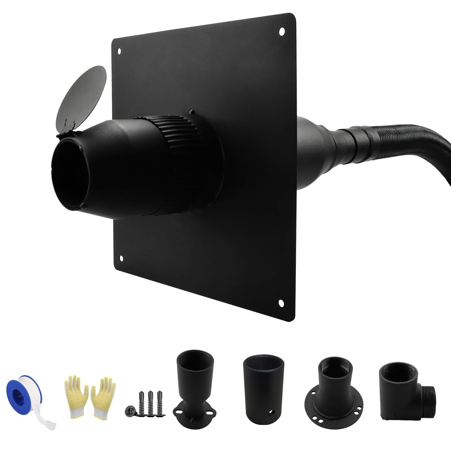 Photo 1 of MADONGLI 2025 Upgraded Heavy Duty Generator Exhaust Extension Silencer Kit with Insulated Through-Wall Mounting Plate, Reduce Noise by 52% and Safe Emission Exhaust Gas- Includes 4 Adapters