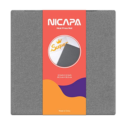 Nicapa Heat Press Mat （12x12 inch ）for Cricut Easypress / Easypress 2