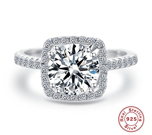 Women wedding ring 2 carat round brilliant cubic zircon…