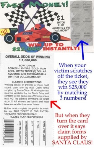 FAKE LOTTERY TICKETS - Fun Gag Joke Prank