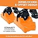 50 Strong Scooter Stand - Fits Most Scooters - Interlocking Offset Extra Stable Base - Orange