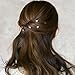 Aysekone 6 Pack Gold Alloy Spiral Star Hair Clips for Women, Bridal Wedding Hairpins Barrettes with Non-Slip Grip for Bridesmaids Party Hairstyles