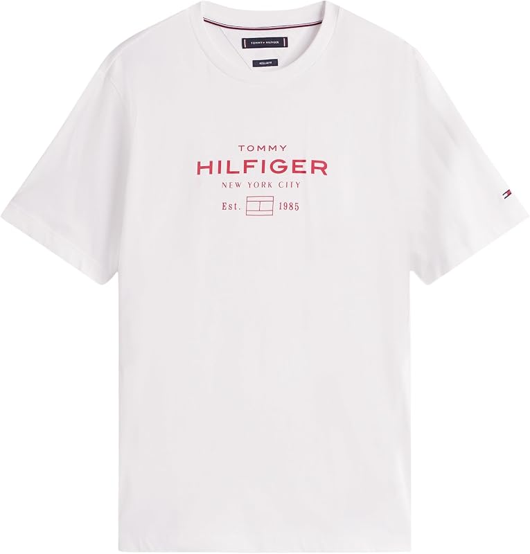 Herren T-Shirt Kurzarm Stack Graphic Tee mit Rundhalsausschnitt, Weiß (White), M — Foto 6 von 6