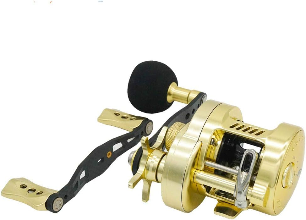 gdangel fishing reel Baitcasting Reel Slow Jigging Reel Aluminium Full Metal Saltwater Boat Reel 6.2:1 Sea Fishing Reel Left Hand Crank