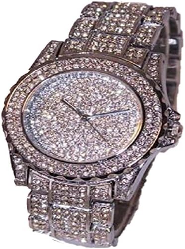 Muangan Luxury women watches- rhinestone ceramic crystal-Quartz -watches-Lady Dress Watch-Silver