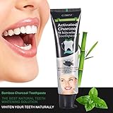 Teeth Whitening Toothpaste , Charcoal toothpaste, Teeth Whitening, charcoal tooth whitening, Activated Charcoal Black Toothpaste whitening - Fresh Mint toothpaste - REMOVES BAD BREATH and TOOTH STAINS