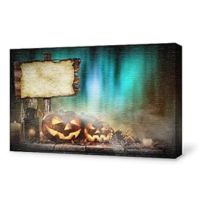 Canvas Wall Art Halloween Pictures Home Wall Decorations for Bedroom Living Room Paintings Canvas Prints Framed - 12x18 inches
