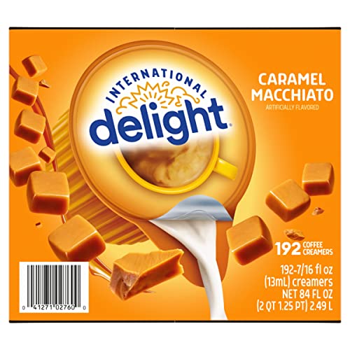INTERNATIONAL DELIGHT COFFEE CREAMER SINGLES, CARAMEL MACCHIATO, 192 COUNT