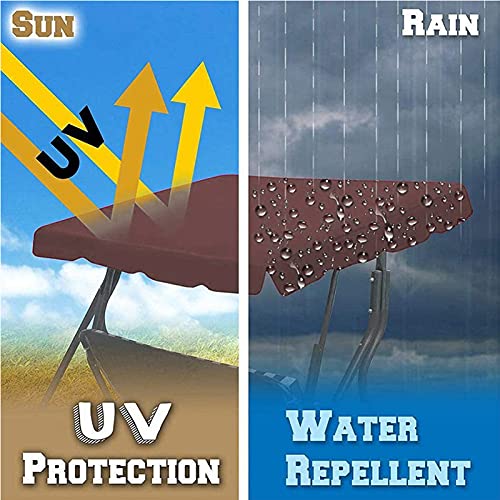 Tyfiner Gartenschaukel Bezug Ersatzdach für Hollywoodschaukel Gartenhof Wasserdicht und UV-Beständig Außenstaubabdeckung… – Bild 8
